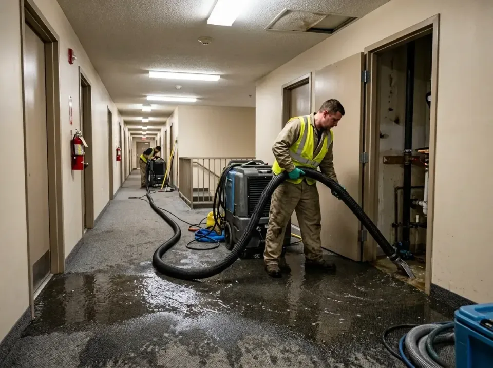 multi-unit-apartment-hallway-f-005 — frequently asked questions, Emergency Burst Pipe Water Extraction & Removal in Southlak…